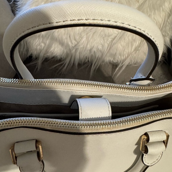 Michael Kors Cream Satchel with Gold Accents - Picture 6 of 13